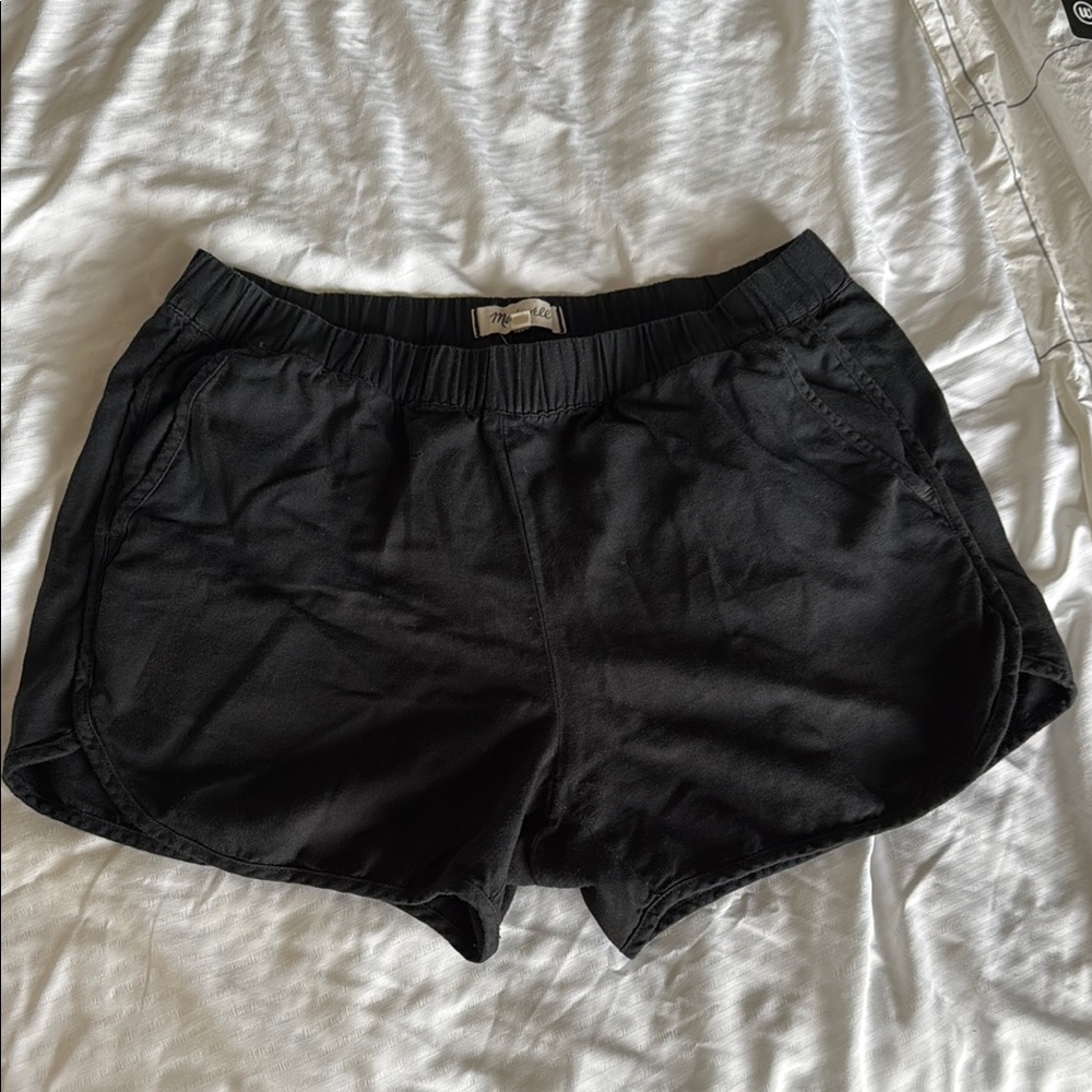 Madewell Mid-Rise Cotton Women's Black Shorts